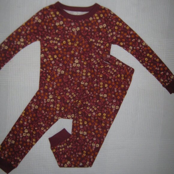 Members Mark Toddler & Girls 4-Piece Organic Cotton Vintage Floral Pajama Set 3T - Picture 5 of 8